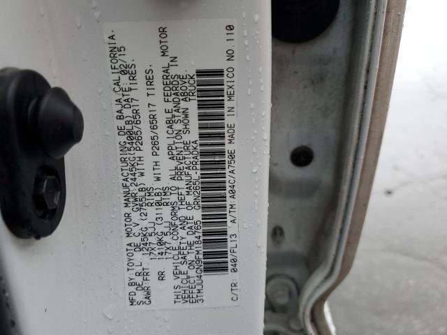 3TMJU4GN9FM184765 - 2015 TOYOTA TACOMA DOUBLE CAB PRERUNNER WHITE photo 14
