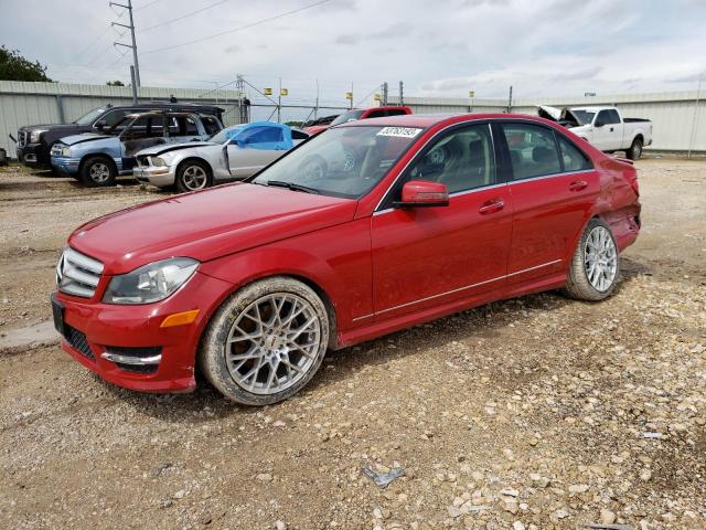 WDDGF5HB6DA821691 - 2013 MERCEDES-BENZ C 350 RED photo 1