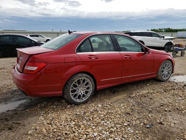 WDDGF5HB6DA821691 - 2013 MERCEDES-BENZ C 350 RED photo 3