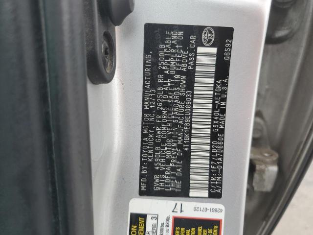 4T1BK1EB9EU089033 - 2014 TOYOTA AVALON BASE 银色 照片 12