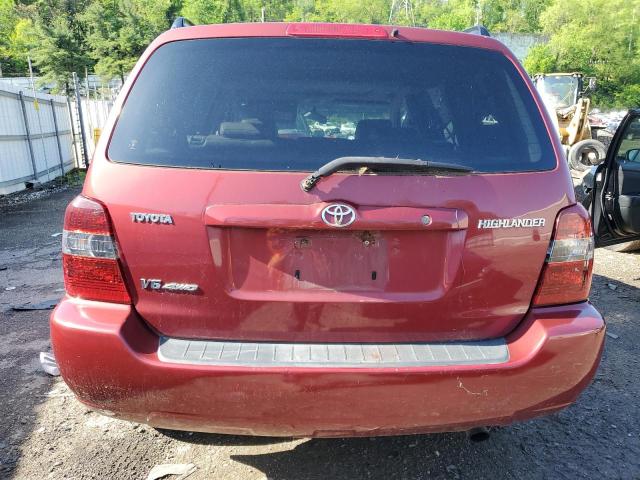 JTEEP21A260182325 - 2006 TOYOTA HIGHLANDER LIMITED RED photo 6