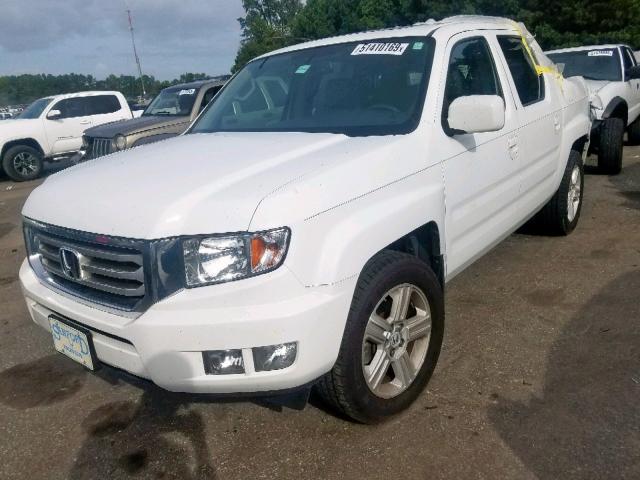 5FPYK1F54DB003746 - 2013 HONDA RIDGELINE RTL WHITE photo 2