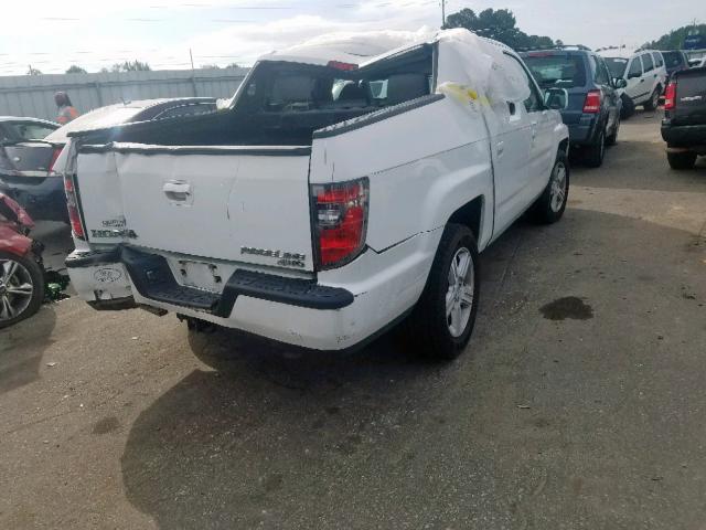 5FPYK1F54DB003746 - 2013 HONDA RIDGELINE RTL WHITE photo 4