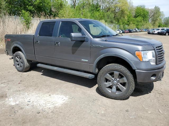 1FTFW1ET0CKD46706 - 2012 FORD F150 SUPERCREW GRAY photo 4