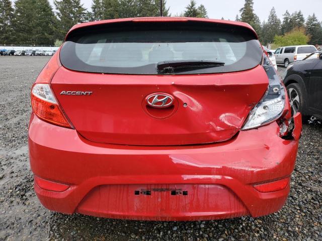 KMHCU5AE0EU158052 - 2014 HYUNDAI ACCENT GLS RED photo 6