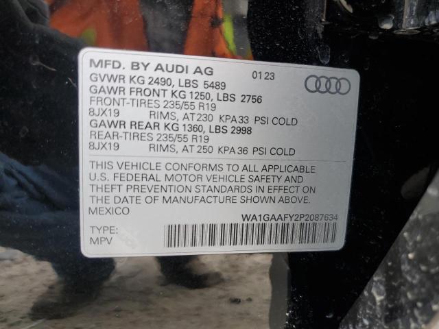 WA1GAAFY2P2087634 - 2023 AUDI Q5 PREMIUM 45 BLACK photo 13