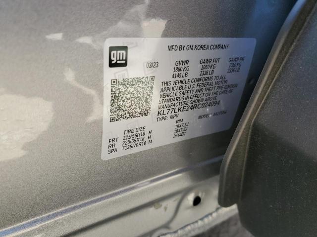 KL77LKE24RC024094 - 2024 CHEVROLET TRAX ACTIV GRAY photo 13