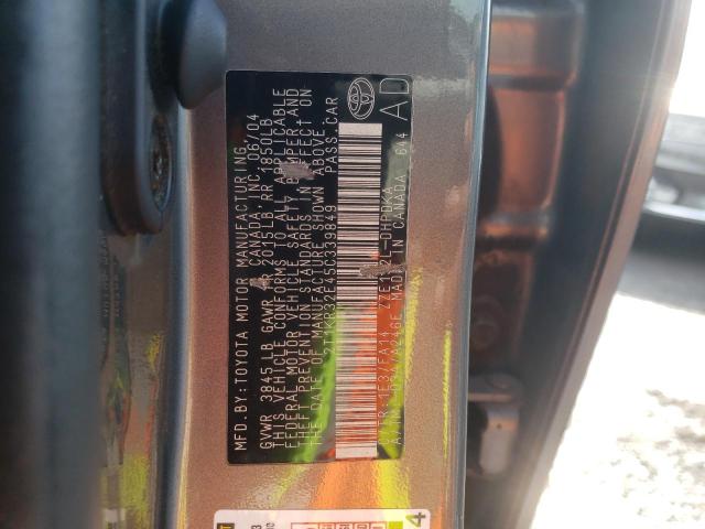 2T1KR32E45C339849 - 2005 TOYOTA COROLLA MA XR GRAY photo 13