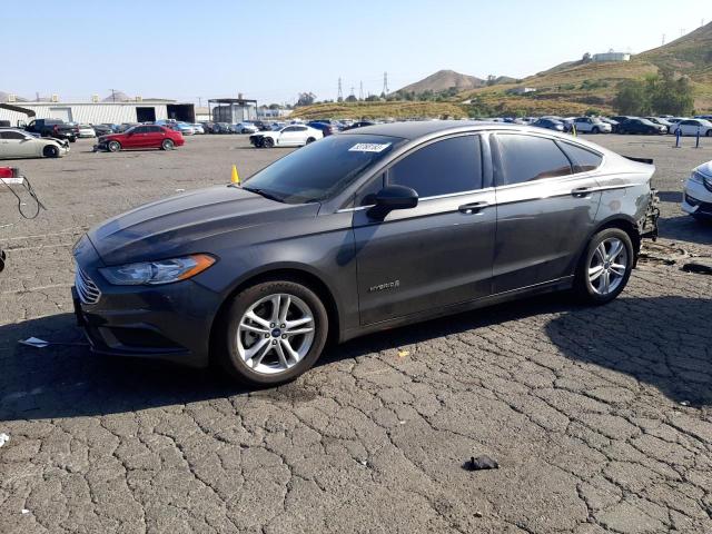 3FA6P0LU3JR158845 - 2018 FORD FUSION SE HYBRID GRAY photo 1