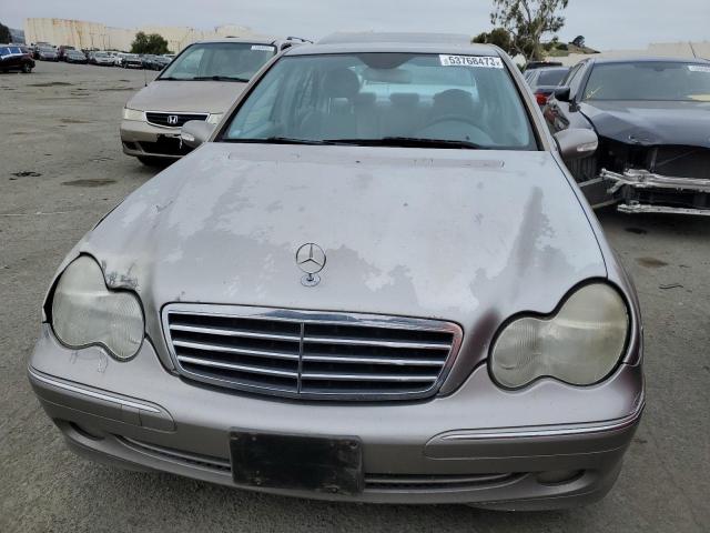 WDBRF40J24A558663 - 2004 MERCEDES-BENZ C 230K SPORT SEDAN GRAY photo 5