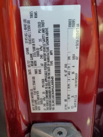 5LMCJ2C93HUL69545 - 2017 LINCOLN MKC SELECT Բորդո լուսանկար 14