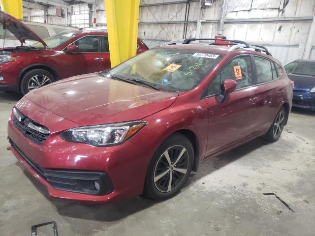 4S3GTAD69N3709218 - 2022 SUBARU IMPREZA PREMIUM MAROON photo 1