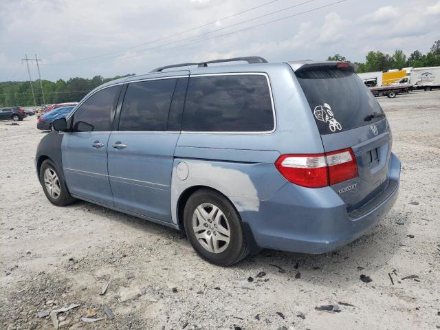 5FNRL38667B073247 - 2007 HONDA ODYSSEY EXL BLUE photo 2