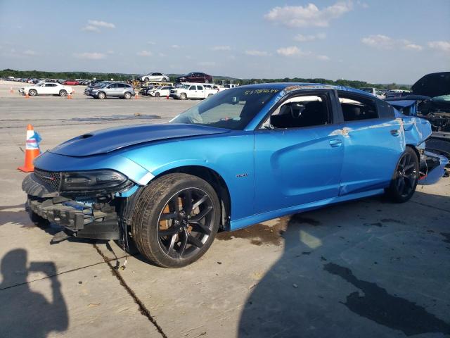 2C3CDXCTXKH662929 - 2019 DODGE CHARGER R/T BLUE photo 1