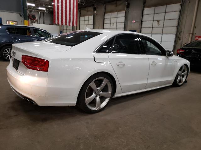 WAUD2AFD5EN005634 - 2014 AUDI S8 QUATTRO WHITE photo 3