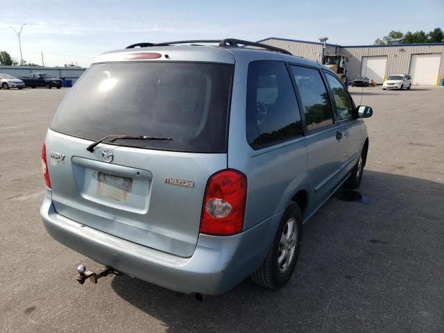 JM3LW28A020329621 - 2002 MAZDA MPV WAGON BLUE photo 4