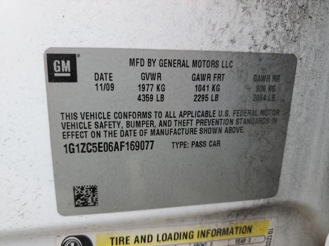 1G1ZC5E06AF169077 - 2010 CHEVROLET MALIBU 1LT 白色 照片 13