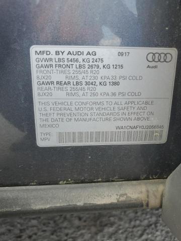 WA1CNAFY0J2056845 - 2018 AUDI Q5 PRESTIGE GRAY photo 14