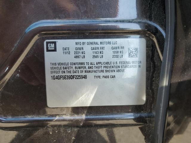 1G4GF5E39DF225948 - 2013 BUICK LACROSSE PREMIUM Շագանակագույն լուսանկար 13