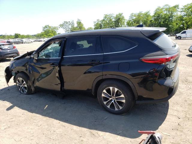 5TDGZRAH3MS056787 - 2021 TOYOTA HIGHLANDER XLE BLACK photo 2