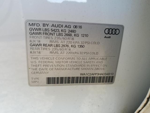 WA1C2AFP3HA034810 - 2017 AUDI Q5 PREMIUM 白色 照片 14