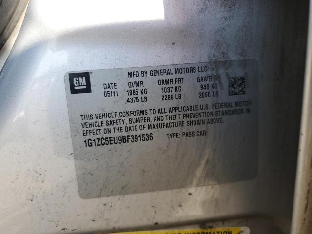 1G1ZC5EU9BF391536 - 2011 CHEVROLET MALIBU 1LT 银色 照片 13