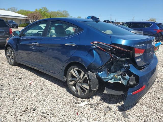 KMHDH4AE2EU093885 - 2014 HYUNDAI ELANTRA SE BLUE photo 2