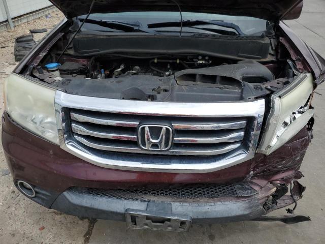 5FNYF3H54DB041533 - 2013 HONDA PILOT EXL MAROON photo 12