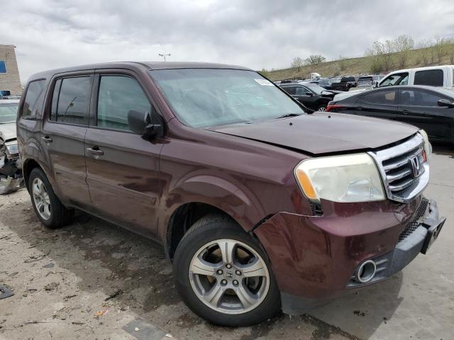 5FNYF3H54DB041533 - 2013 HONDA PILOT EXL MAROON photo 4