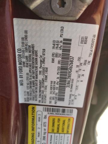 3LN6L2NK9GR626837 - 2016 LINCOLN MKZ BLACK LABEL BURGUNDY photo 12