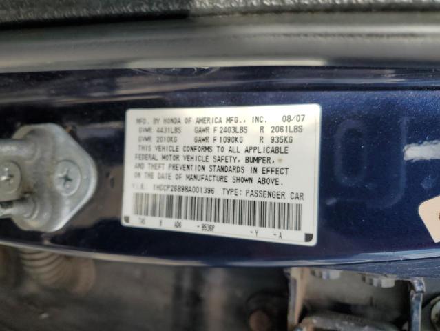 1HGCP26898A001396 - 2008 HONDA ACCORD EXL TWO TONE photo 12