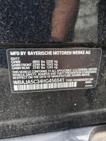 WBAJA5C34HG456541 - 2017 BMW 530 I BLACK photo 12
