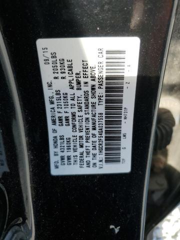 1HGCR2F54GA037558 - 2016 HONDA ACCORD SPORT 黑色 照片 12