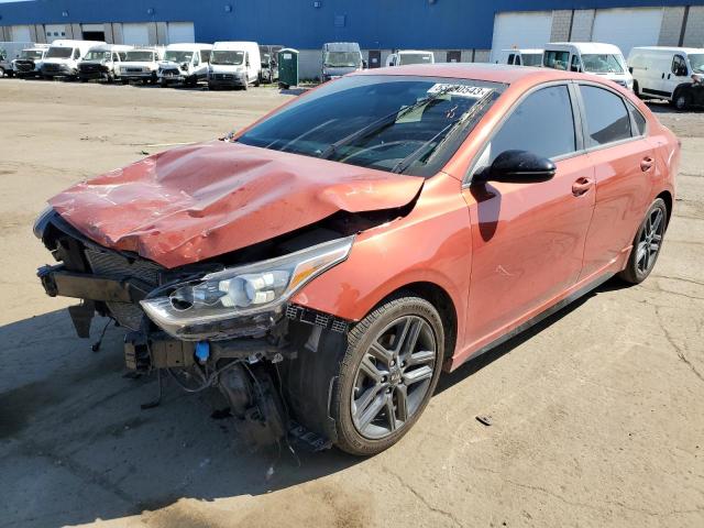 3KPF34AD2ME375833 - 2021 KIA FORTE GT LINE ORANGE photo 1