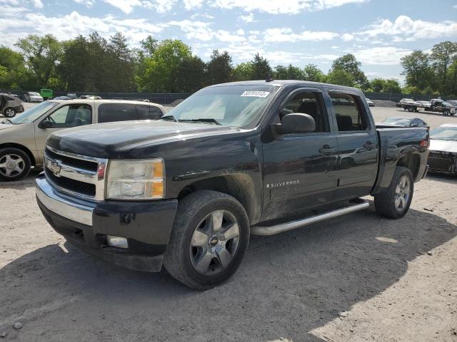 2GCEK13M371594604 - 2007 CHEVROLET SILVERADO K1500 CREW CAB BLACK photo 1