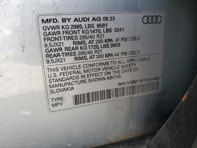WA1VXBF75PD024969 - 2023 AUDI Q7 PRESTIGE 银色 照片 12