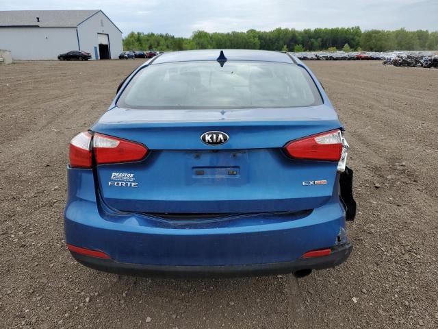 KNAFX4A89E5076583 - 2014 KIA FORTE EX BLUE photo 6