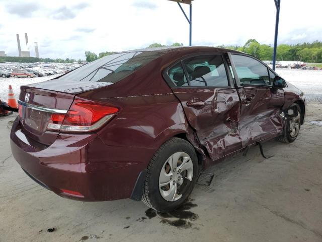 2HGFB2F52DH523946 - 2013 HONDA CIVIC LX BURGUNDY photo 3