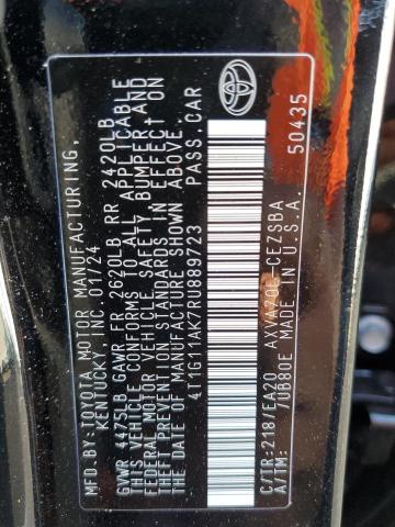 4T1G11AK7RU889723 - 2024 TOYOTA CAMRY SE NIGHT SHADE BLACK photo 13