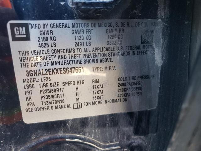 3GNAL2EKXES647661 - 2014 CHEVROLET CAPTIVA LS BLACK photo 13