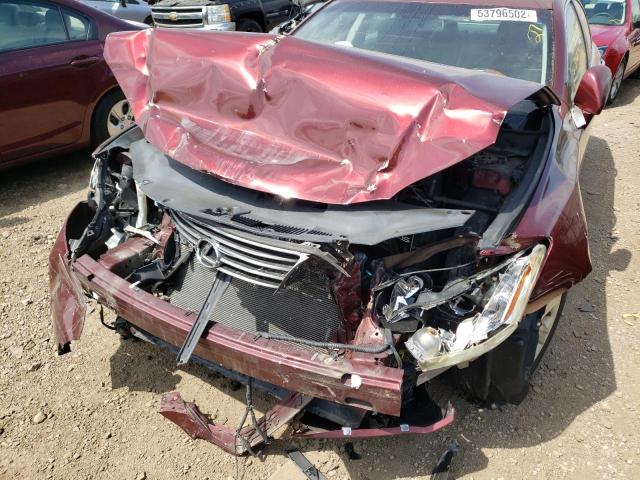 JTHBJ46G772037884 - 2007 LEXUS ES 350 MAROON photo 9