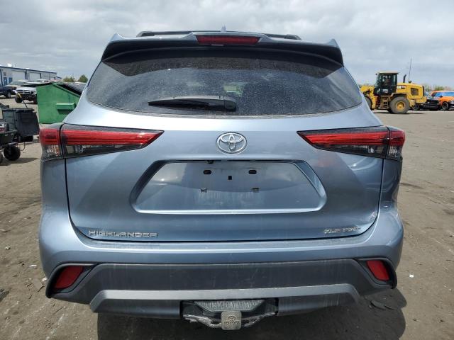 5TDHZRBH2NS189481 - 2022 TOYOTA HIGHLANDER XLE BLUE photo 6