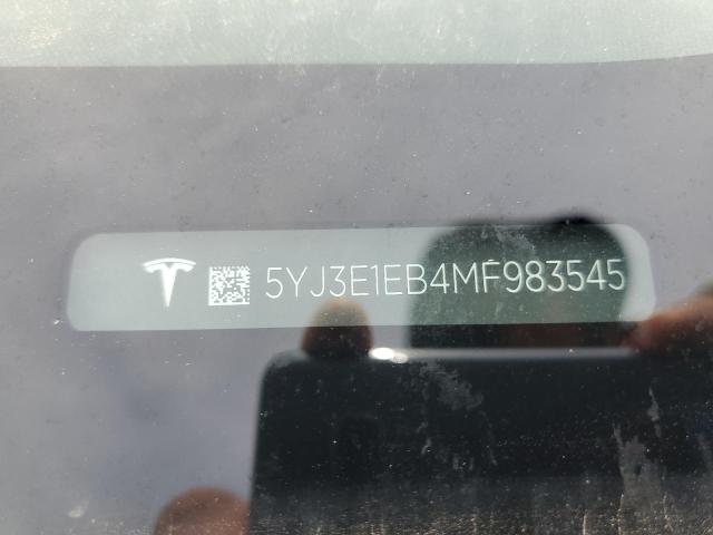 5YJ3E1EB4MF983545 - 2021 TESLA MODEL 3 GRAY photo 12