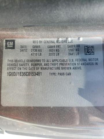 1G6DJ1E36C0153481 - 2012 CADILLAC CTS PERFORMANCE COLLECTION Сұр фото 12