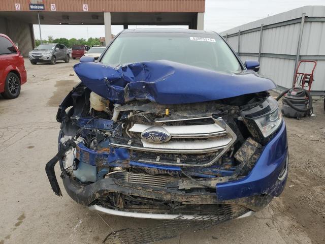 2FMTK3K90FBB59639 - 2015 FORD EDGE TITANIUM BLUE photo 5