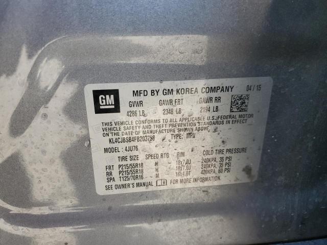 KL4CJBSB4FB203758 - 2015 BUICK ENCORE CONVENIENCE 银色 照片 13