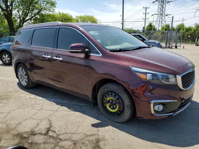 KNDME5C16F6031487 - 2015 KIA SEDONA SXL BURGUNDY photo 4