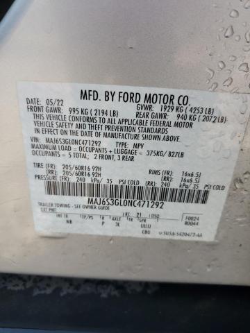 MAJ6S3GL0NC471292 - 2022 FORD ECOSPORT SE 银色 照片 13