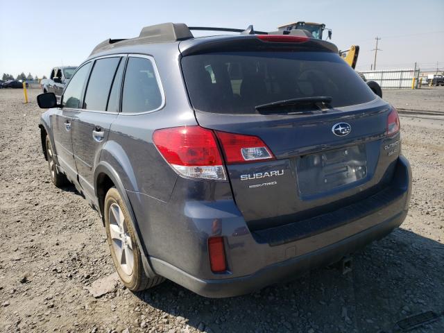 4S4BRDPC8E2282322 - 2014 SUBARU OUTBACK 3.6R LIMITED GRAY photo 3