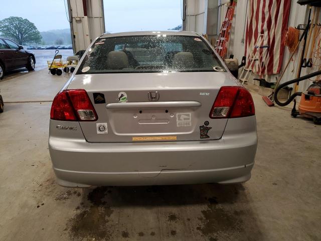 1HGES16364L024946 - 2004 HONDA CIVIC DX VP SILVER photo 6